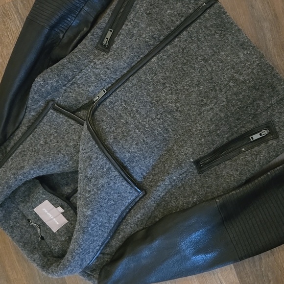 Banana Republic Wool And Lambskin Leather Moto Jacket - Picture 2 of 11